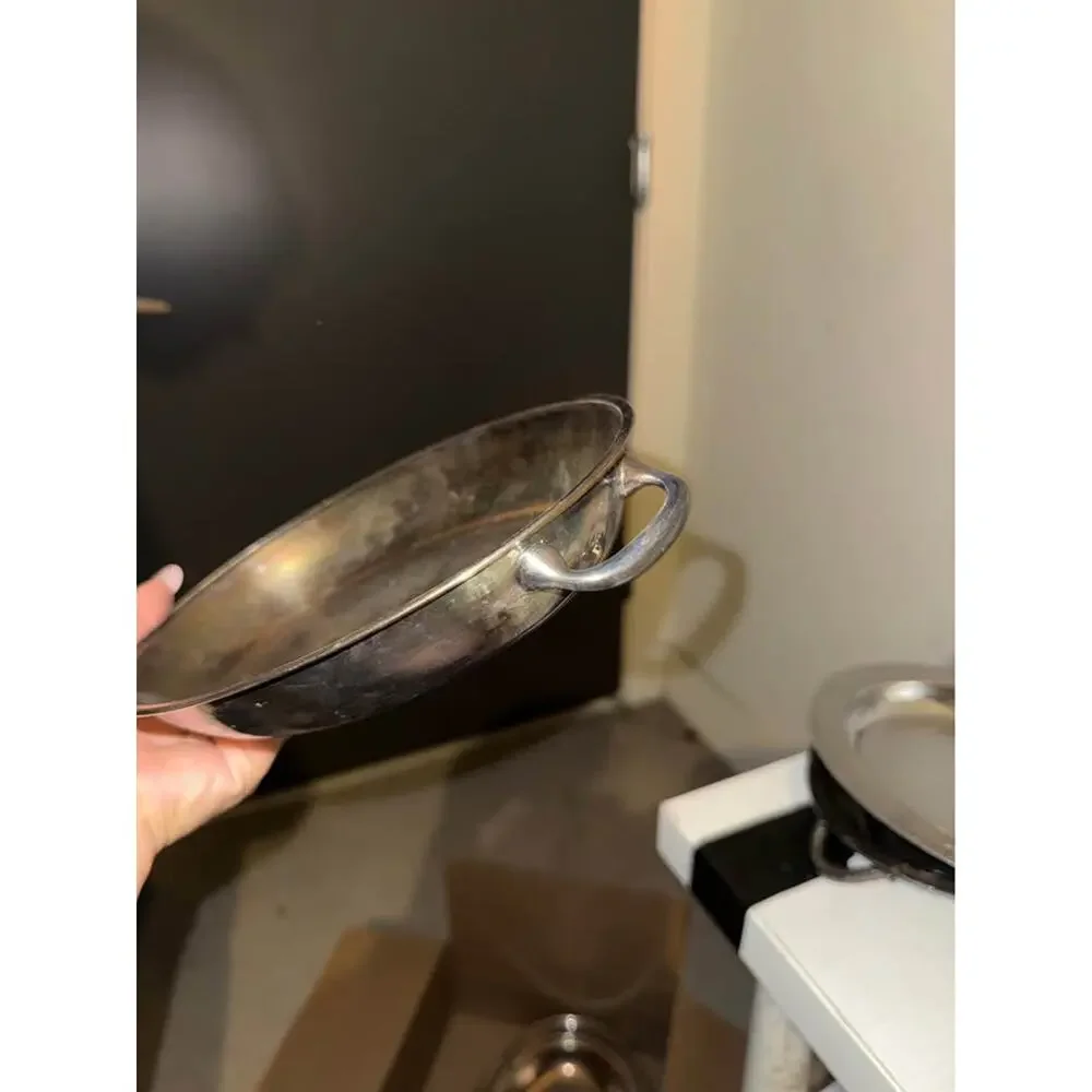 Vintage 8-Inch Oval Silver-Plated Serving Dish